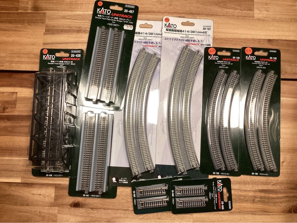 Kato Unitrack Brücke Für Spur N – Eingleisig, 15 Grad Kurve