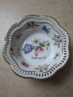 kleine Schale Schumann Arzberg Bavaria Blumenmotiv mit Goldr