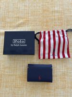Kartenetui Polo Ralph Lauren Leder blau neu mit Box