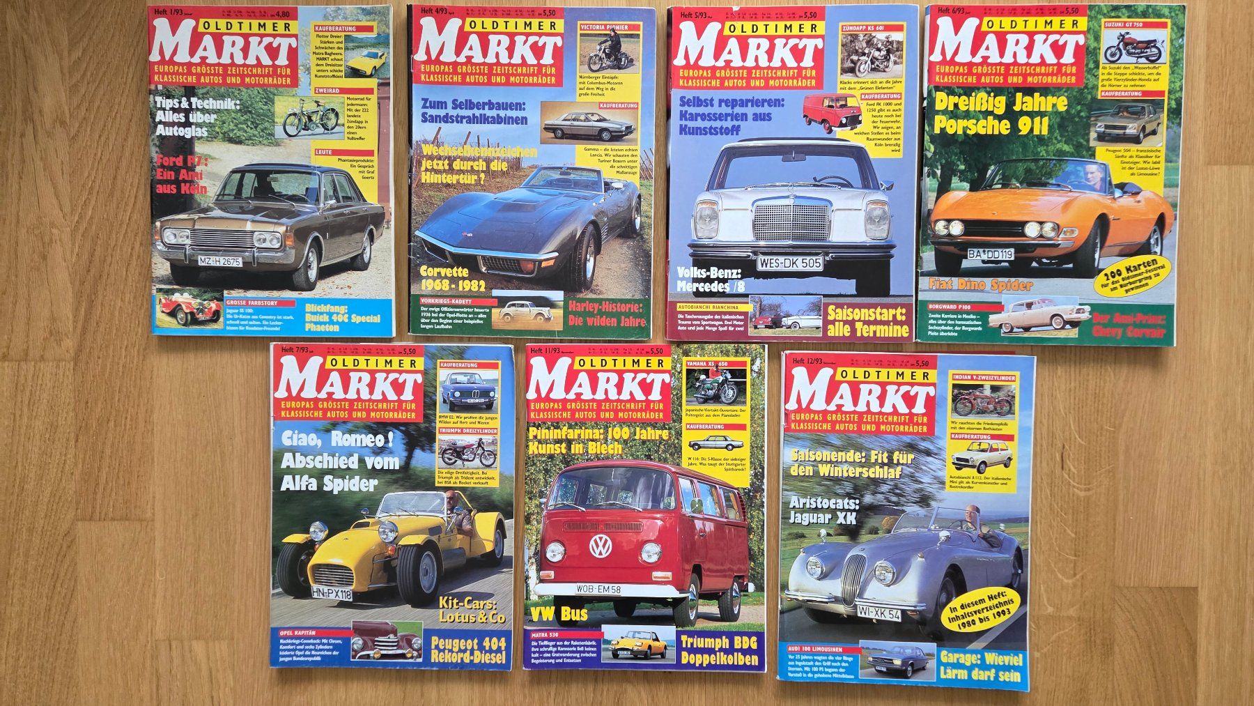 Zeitschriften & Magazine: 7 Hefte Oldtimer Markt 1993 – Gebraucht aus Muri b. Bern von Nydegg3
