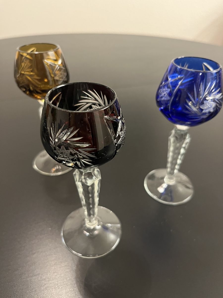 Bicchieri: 3 x Crystal Bleikristall Likör Glas – Usato da Zürich venduto da Nowstalgia 1