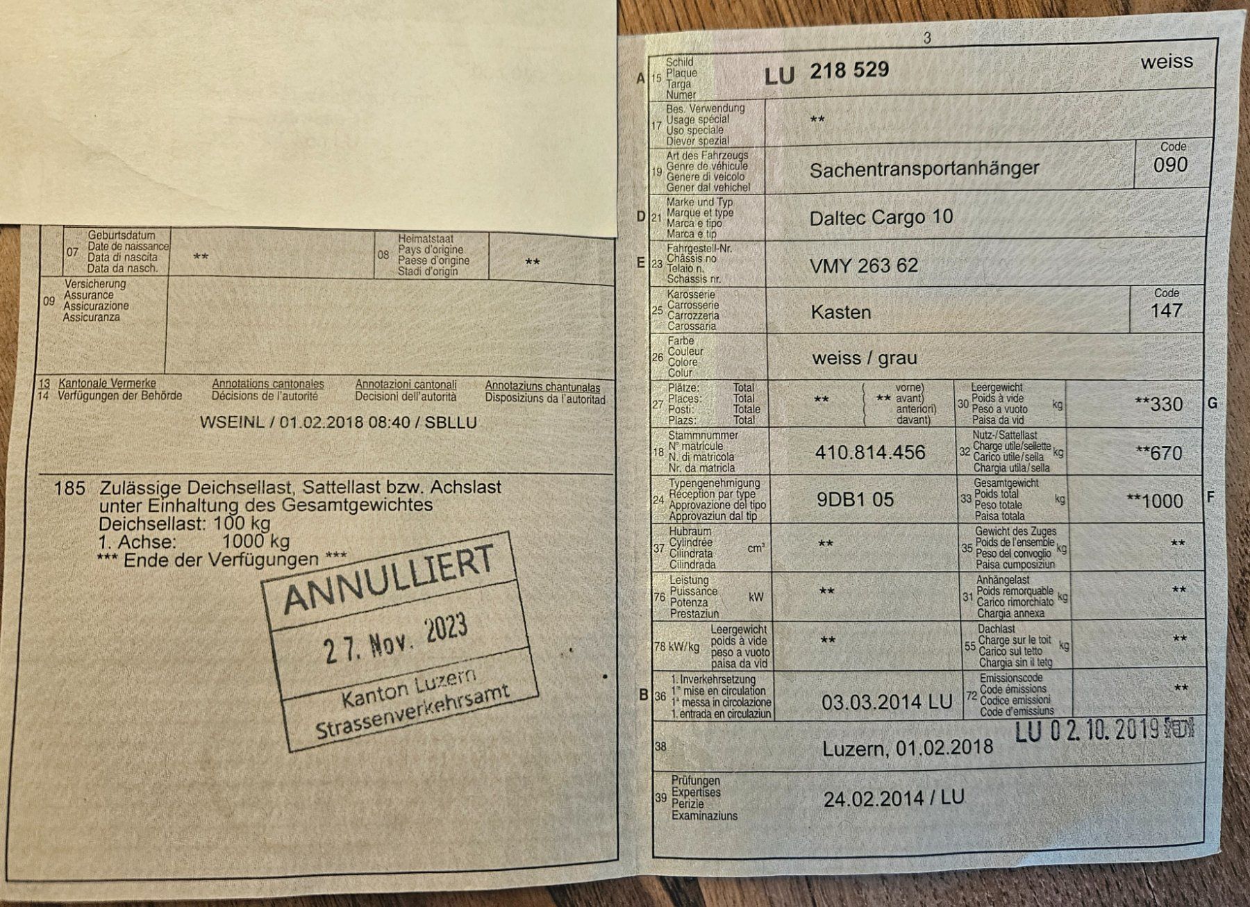Daltec Rimorchi: Sachentransportanhänger – Usato da Pfeffikon LU venduto da muk2014 8