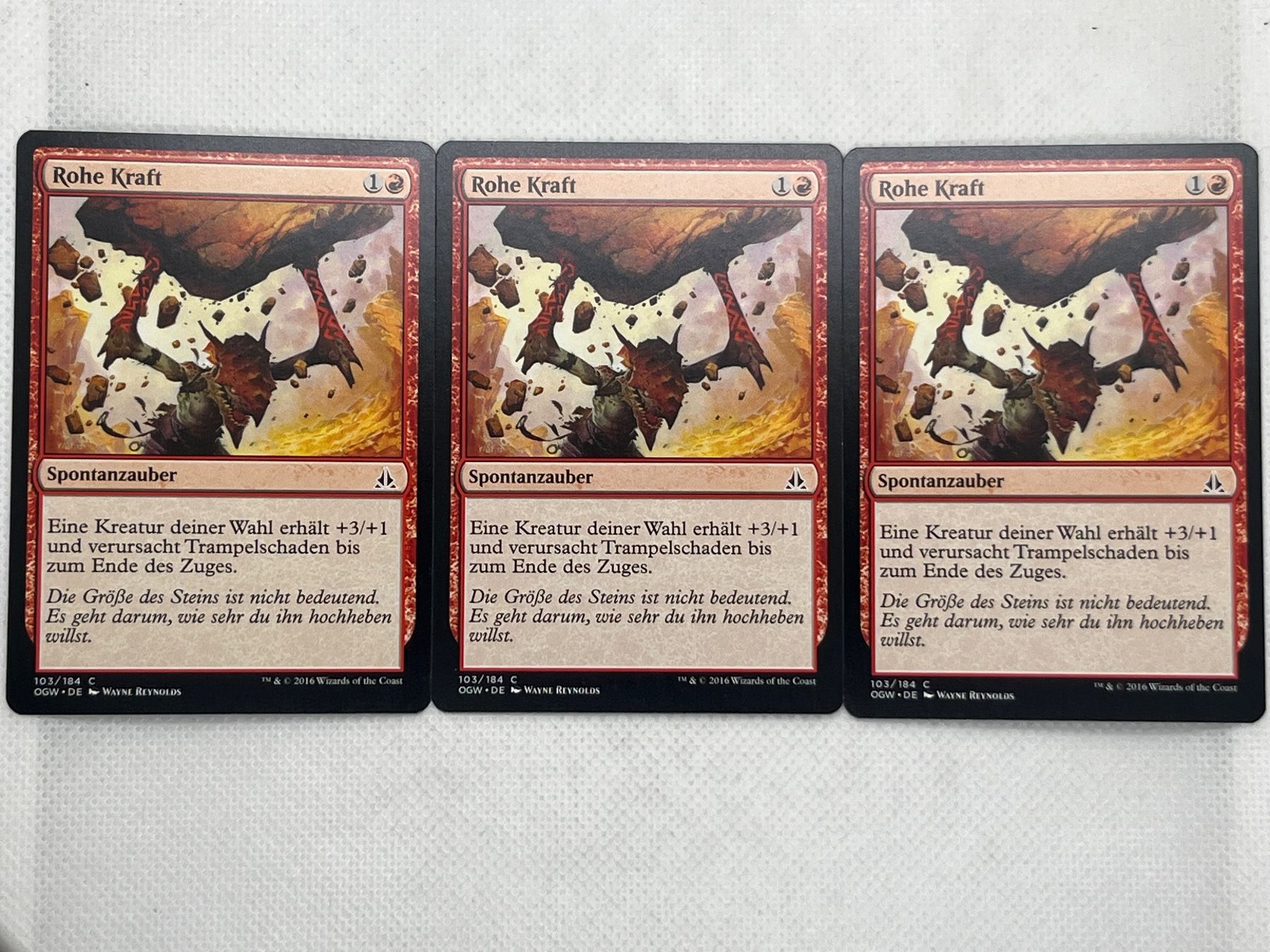 Magic The Gathering Carte collezionabili: Magic: The Gathering - 3x Rohe Kraft - OGW – Usato da Hinterkappelen venduto da Kim1992
