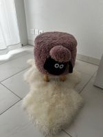 Tierhocker mit Stauraum SHEEP Stoff Rosa Schaf
