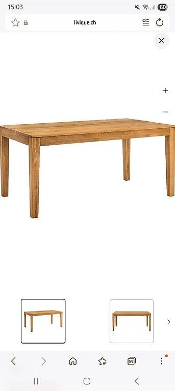 Tische: Wildeichentisch 180x90cm – Gebraucht aus Biel/Bienne von sheila7002