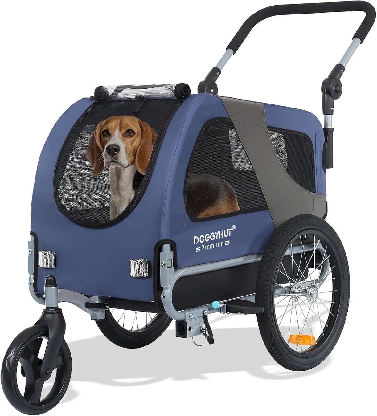 Remorques: DOGGYHUT Premium MEDIUM 2in1 Blau – Neuf avec emballage d'origine à Bottighofen par zaap 1