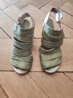Airstep Sandalen Damen Grün Grösse 39 mit Absatz aus Holz