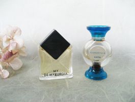Parfüm Flakon Miniatur Myrurgia und Goya alt– Flacon ancien