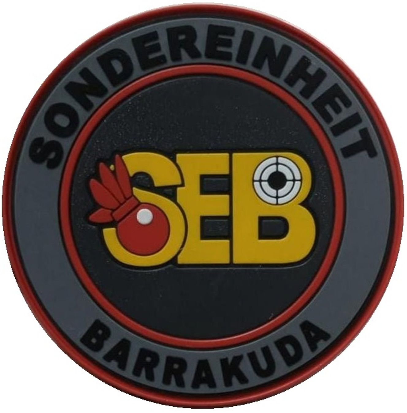 Swiss Plaquettes & Badges: SEB Barrakuda Sonderinheit Patch mit Klett. – Neuf avec emballage d'origine à Emmenbrücke par F.ingl-1947