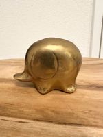 Vintage Elefant Messing Briefbeschwerer figur 6.5cm