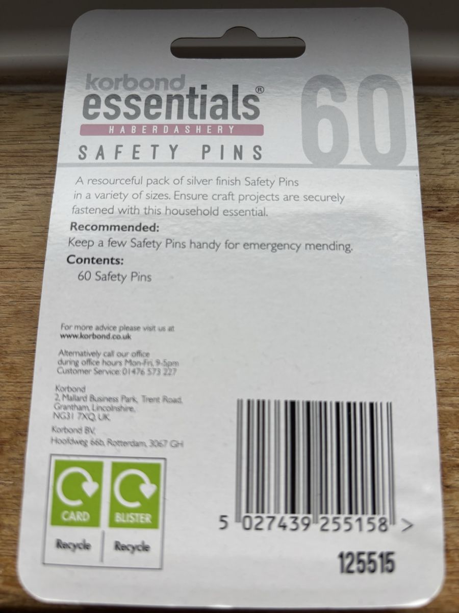 Macchine da cucire: Safety pins x 60. – Nuovo e nell'imballaggio originale da Rüti ZH venduto da lau_5yjf 1