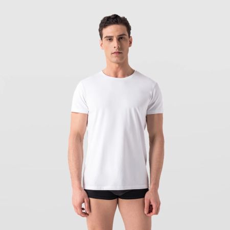 T-Shirt Unterhemd mit Kurzarm Rundhals Ausschnitt 3er Pack