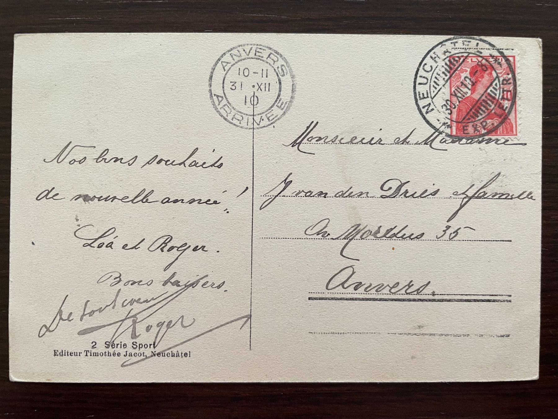 Cartoline postali: NEUCHÂTEL  2 Kitschkarten, Bonne Année, Joyeuses Pâques – Usato da Wald ZH venduto da TLILEF 2