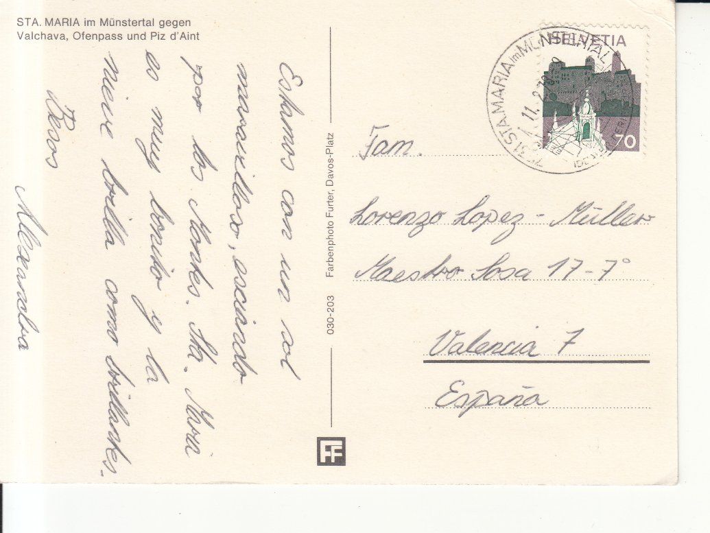 Cartoline postali: Sta. Maria 1978 – Usato da Bürglen TG venduto da StampGraf 1