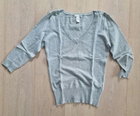 Pullover H&M grau 7/8 Armlänge Gr. S (Damen)