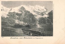 Jungfrau und Silberhorn (BE) – Aussicht von der Wengernalp