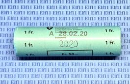CHF___1.00 2020 Originalrolle mit 50 x 1 Franken 2020