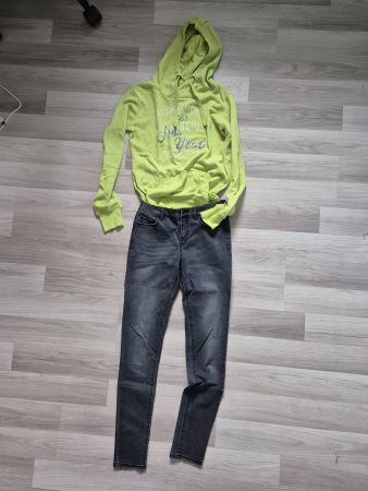 2 er Set Jeanshose und Kapuzenpullover Gr.XS