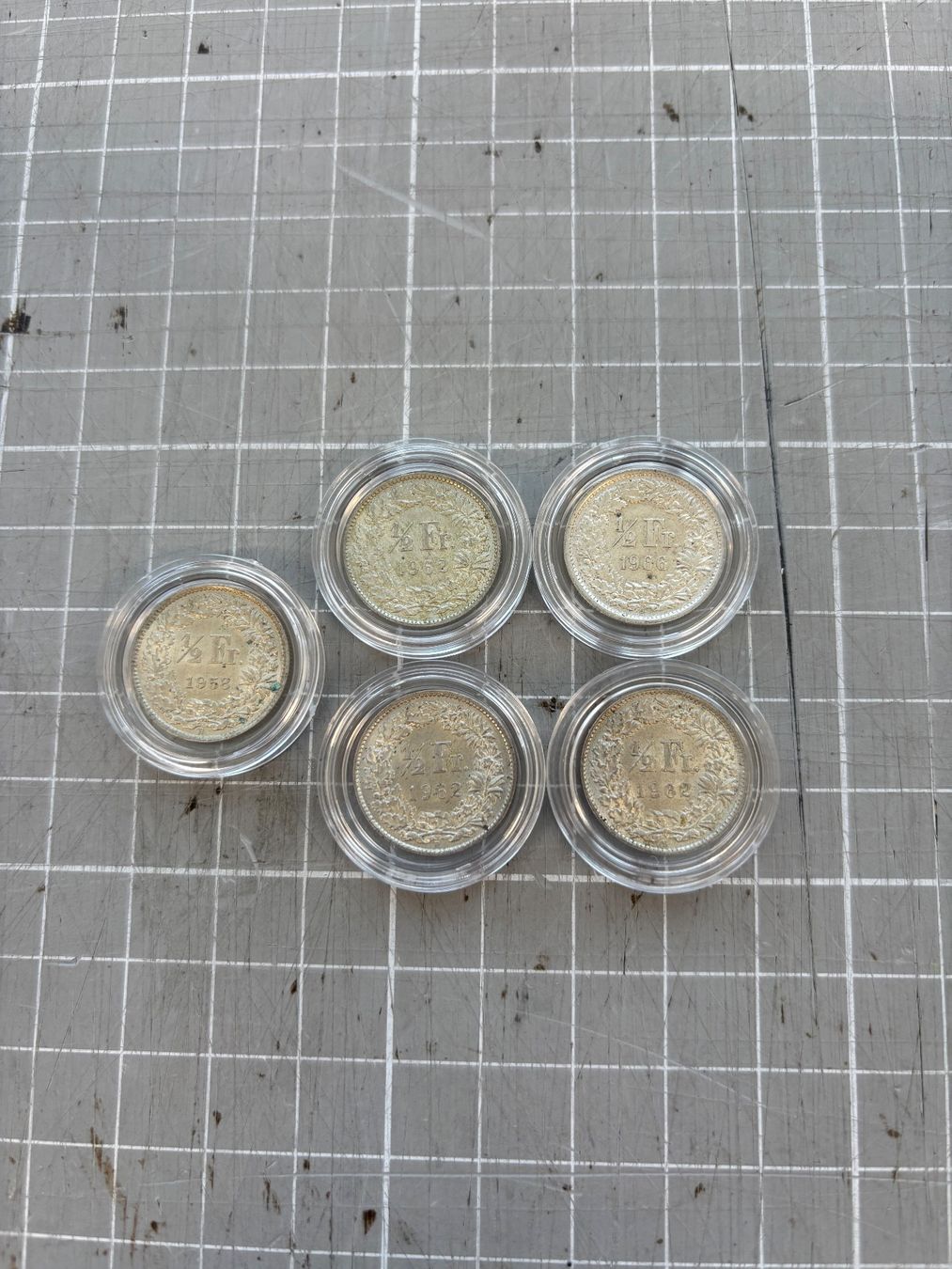 Tutti le monete: Silber 50 Rappen / 5 Münzen im Set – Nuovo (secondo la descrizione) da Flawil venduto da Pirar