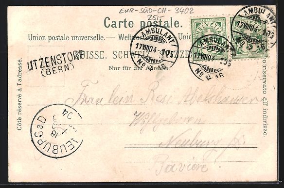 Cartes postales: Litho Burgdorf, Ersparniskasse, Kirche,  – D'occasion à Berlin par bartko-reher 1
