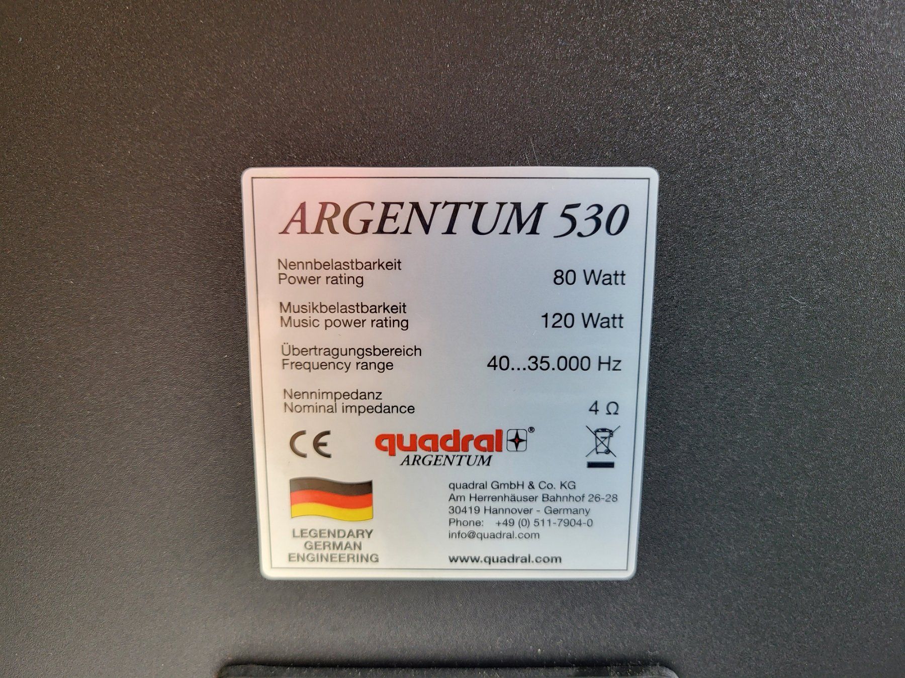 Quadral Lautsprecher: Lautsprecher Quadral Argentum 530 – Gebraucht aus Brügg BE von POU-BELLE 4