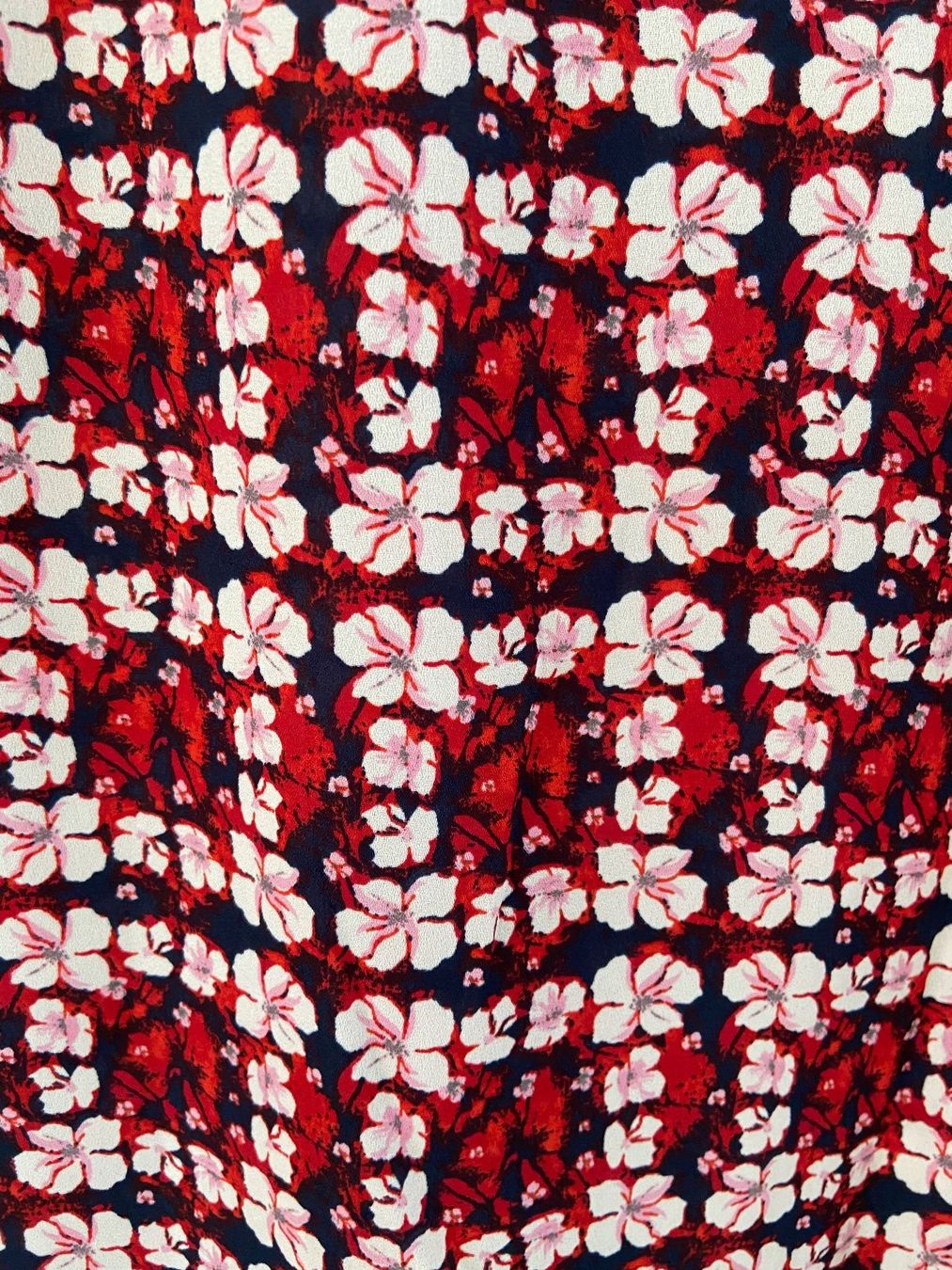 C&A Camicette: Bluse 52 / 54 Rot weiss blau Blumen neu – Nuovo (secondo la descrizione) da Luzern venduto da waterfront1 4
