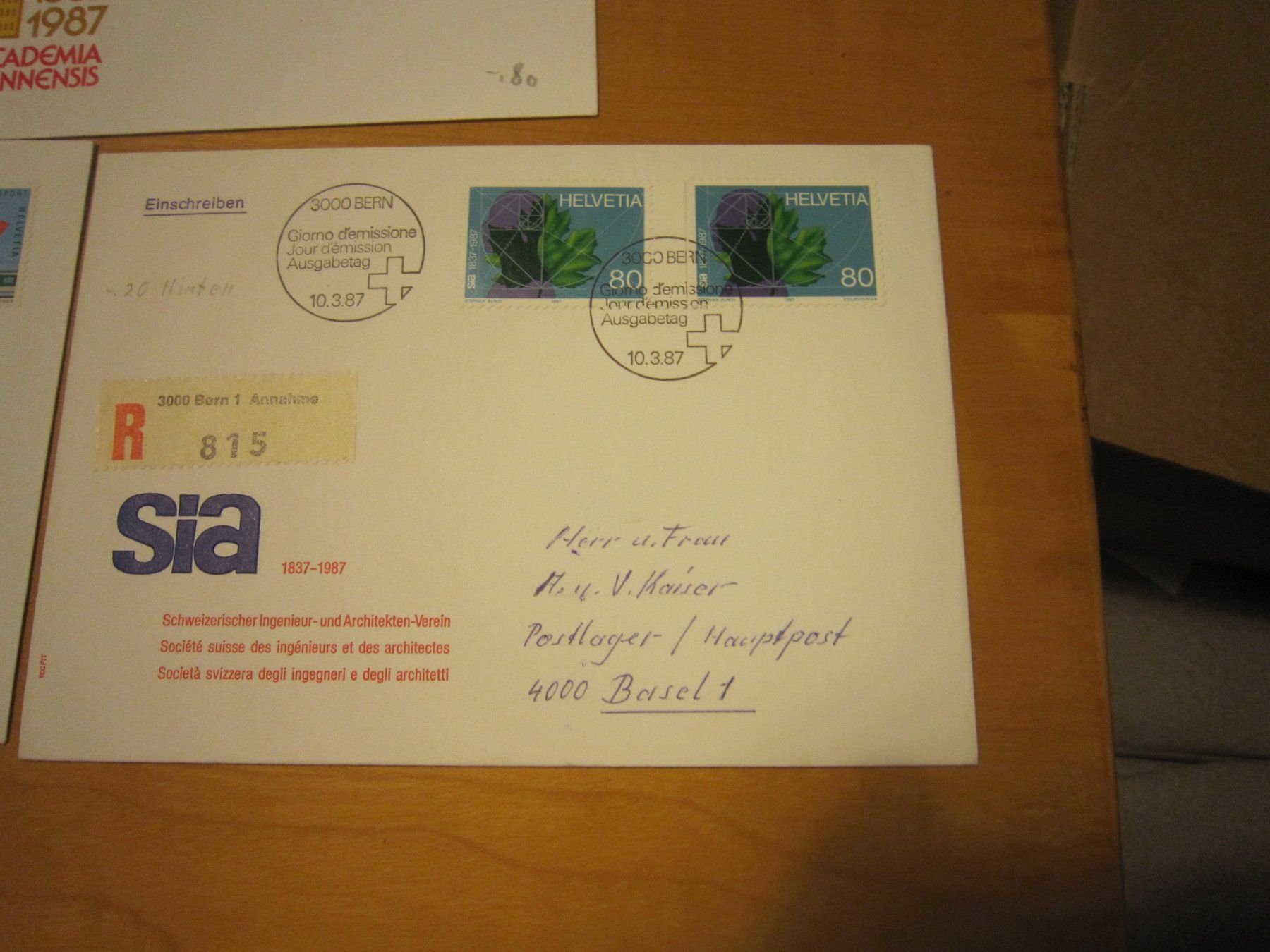 Tous les timbres: CH 1987 FDC Variationen – D'occasion à Gordola par Polentaefung 1