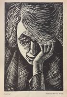 Willy Thaler, St. Gallen, Holzschnitt, Verzweiflung, 1935
