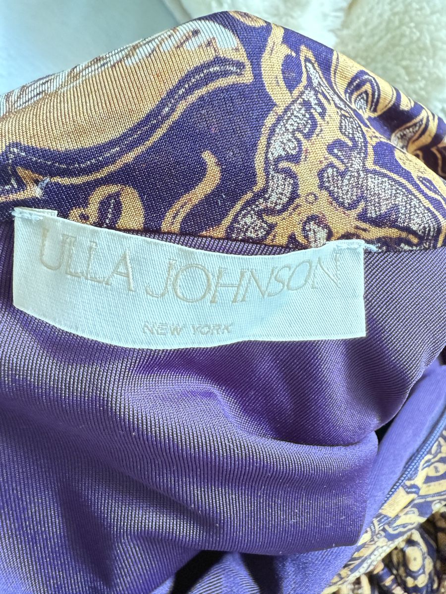 Vestiti: ULLA JOHNSON gathered printed stretch-jersey mini – Nuovo (secondo la descrizione) da Versoix venduto da pen_6hgs 2