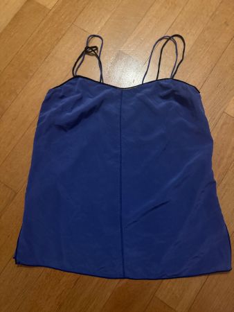 Damen Spaghettiträger Top blau Grösse S