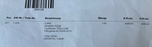 Koga Biciclette: Velo - KOGA - E-Bike – Usato da Winterthur venduto da grenache01 7