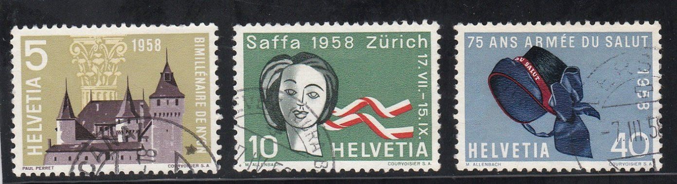 Tutti i francobolli: Timbres suisses 1958 – Usato da Dizy venduto da all_9l2s