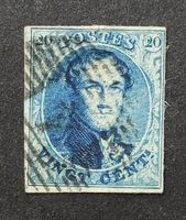 Belgien 1850-61, Leopold I, 20c gestempelt