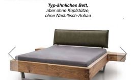 Bett mit schöner Holz-Umrandung 