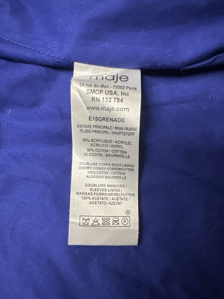 Maje Manteaux: Maje Mantel blau gemustert Grösse 1  – D'occasion à Pfäffikon SZ par kar_98bt 2