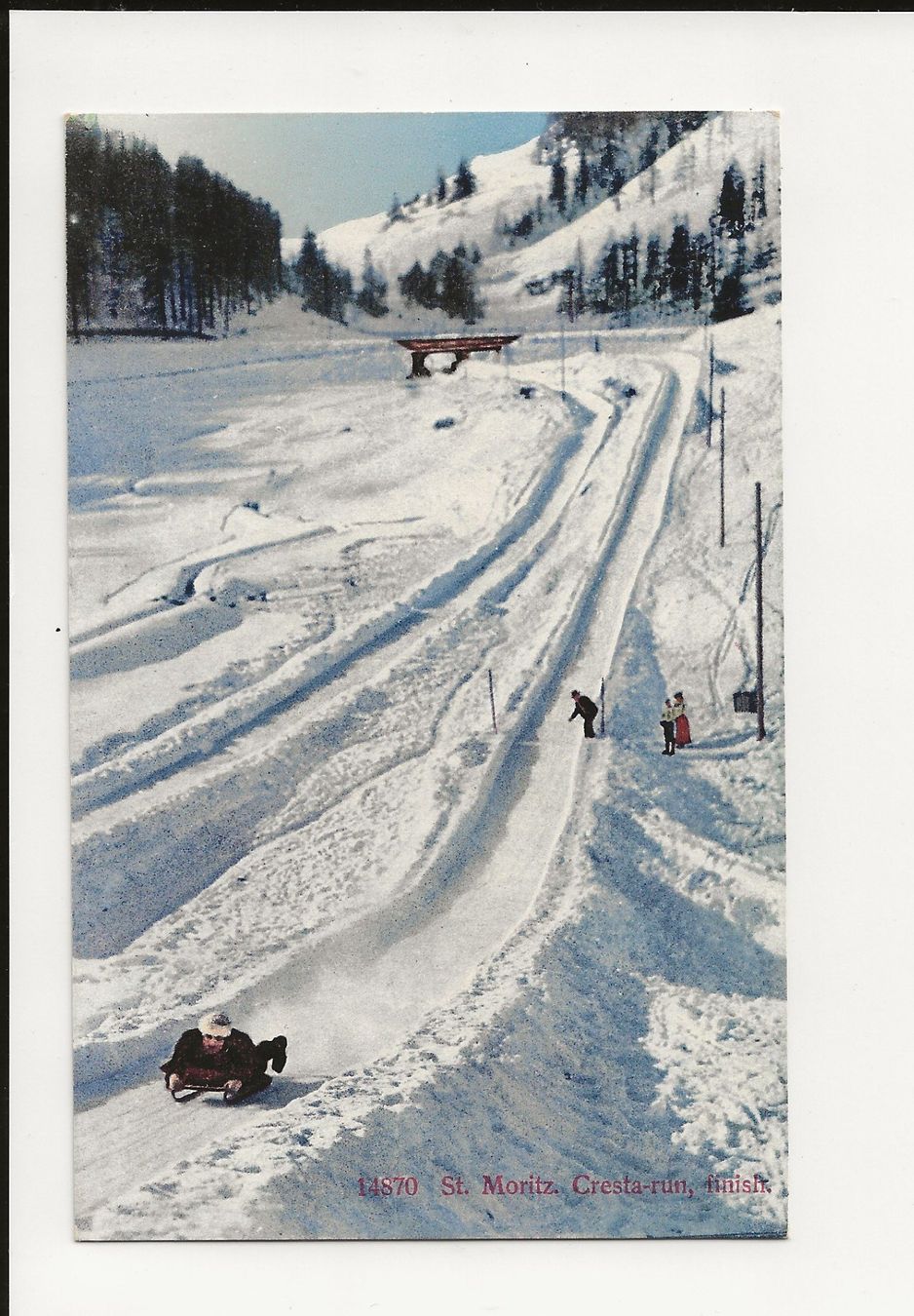 Cartoline postali: AK ca.1920 St. Moritz Cresta-Run, Finish 🛷🏁 – Usato da Greifensee venduto da 315WDO