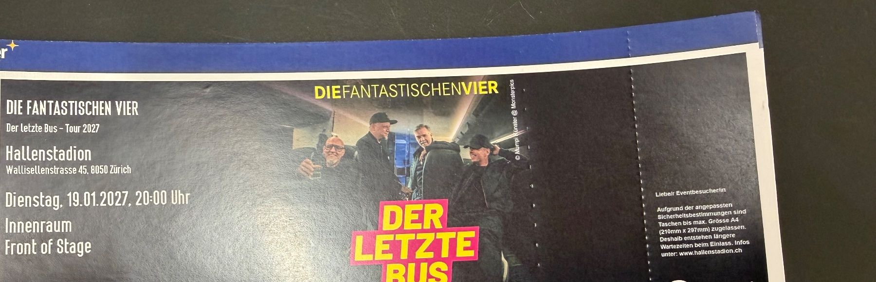 Biglietti: Die Fantastischen Vier – Nuovo (secondo la descrizione) da Wyssachen venduto da marcy23