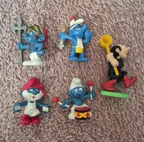 4 Figuren Schlümpfe/1x Gargamel (Schleich/Bully)