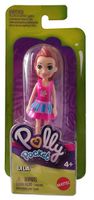 Mattel Polly Pocket GKL32 Puppe LILA im pinken Kleid