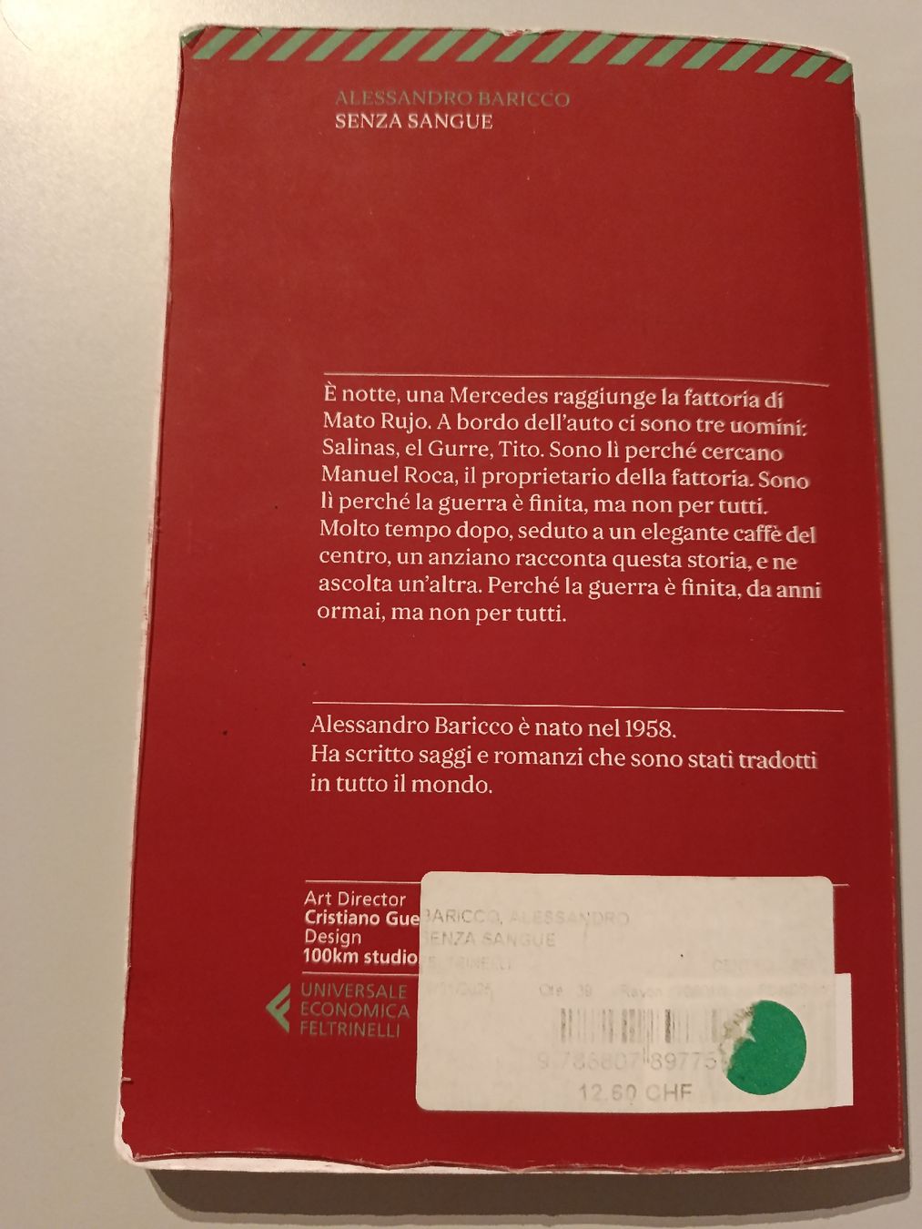 Libri: Senza Sangue - Alessandro Baricco – Usato da Lausanne venduto da Stphanoz19 1