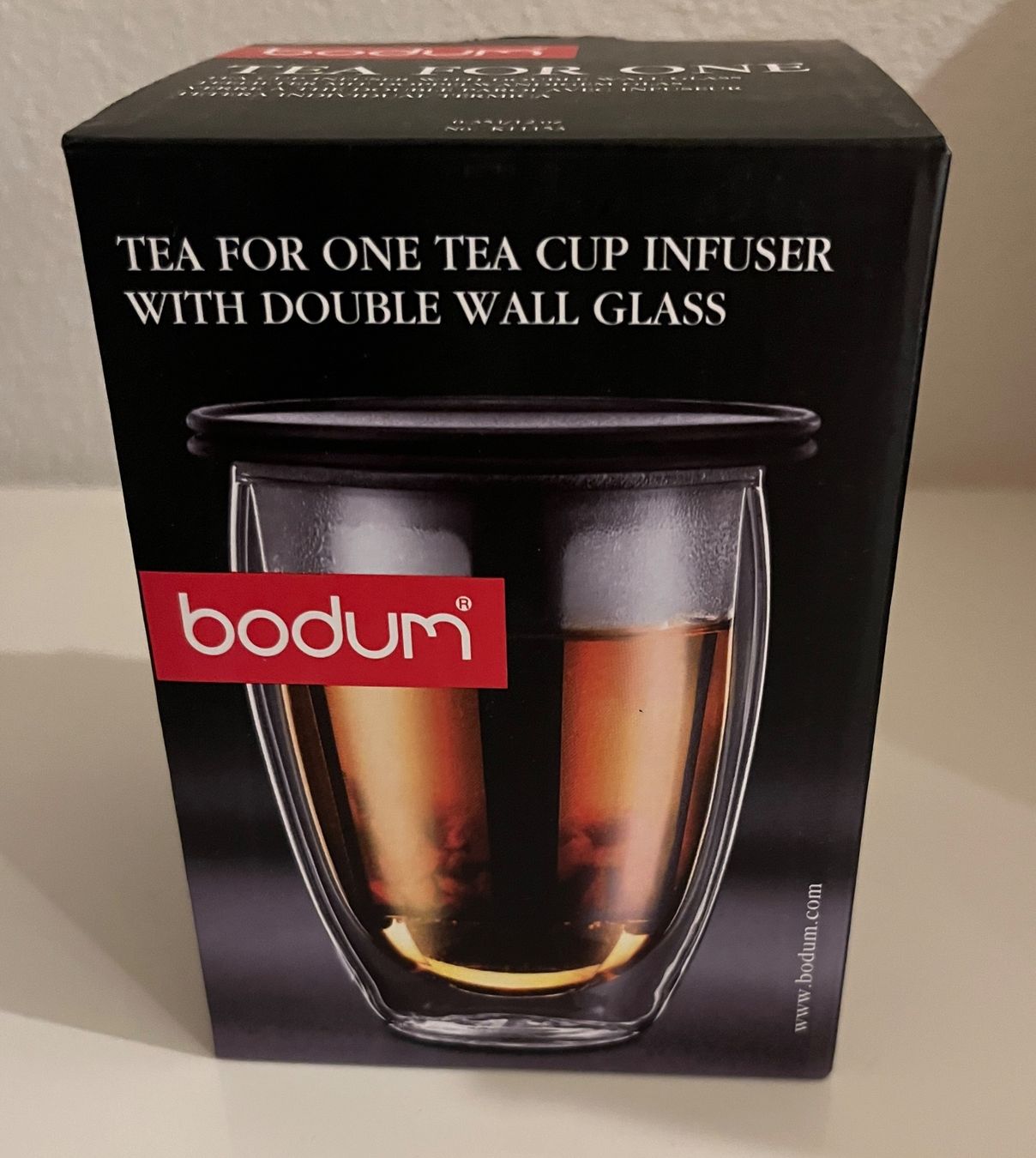 Bodum Bicchieri: Bodum Teeglas mit Filter, doppelwandig - Neu! – Nuovo e nell'imballaggio originale da Burgdorf venduto da wiwy51