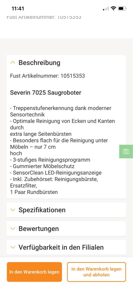 Aspirapolveri & Accessori: Saugroboter Severin originalverpackt – Nuovo e nell'imballaggio originale da Rüti ZH venduto da kar_xx9l 6