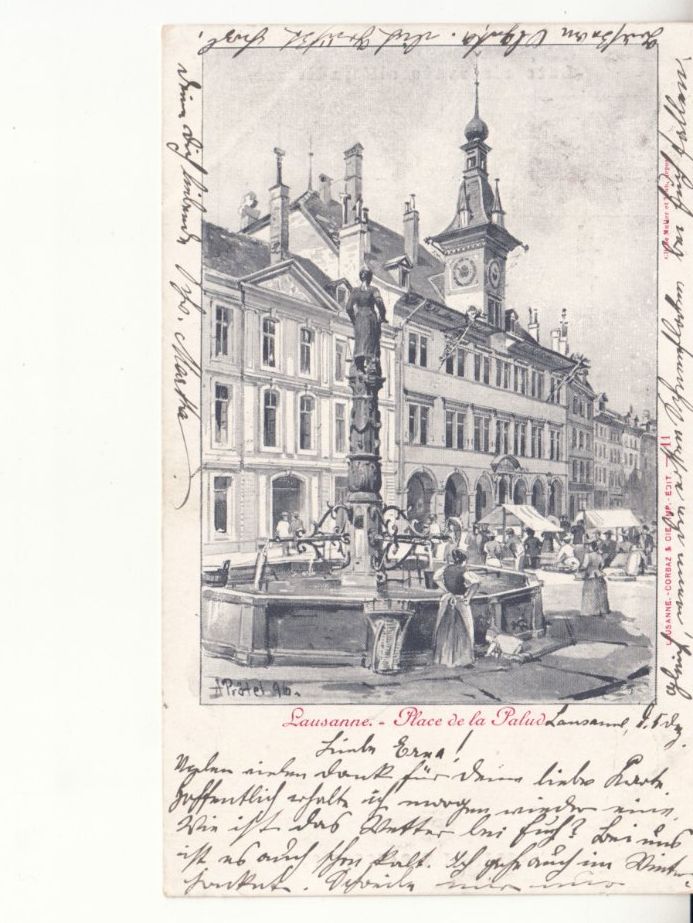 Cartoline postali: Lausanne 1909 – Usato da Bürglen TG venduto da StampGraf