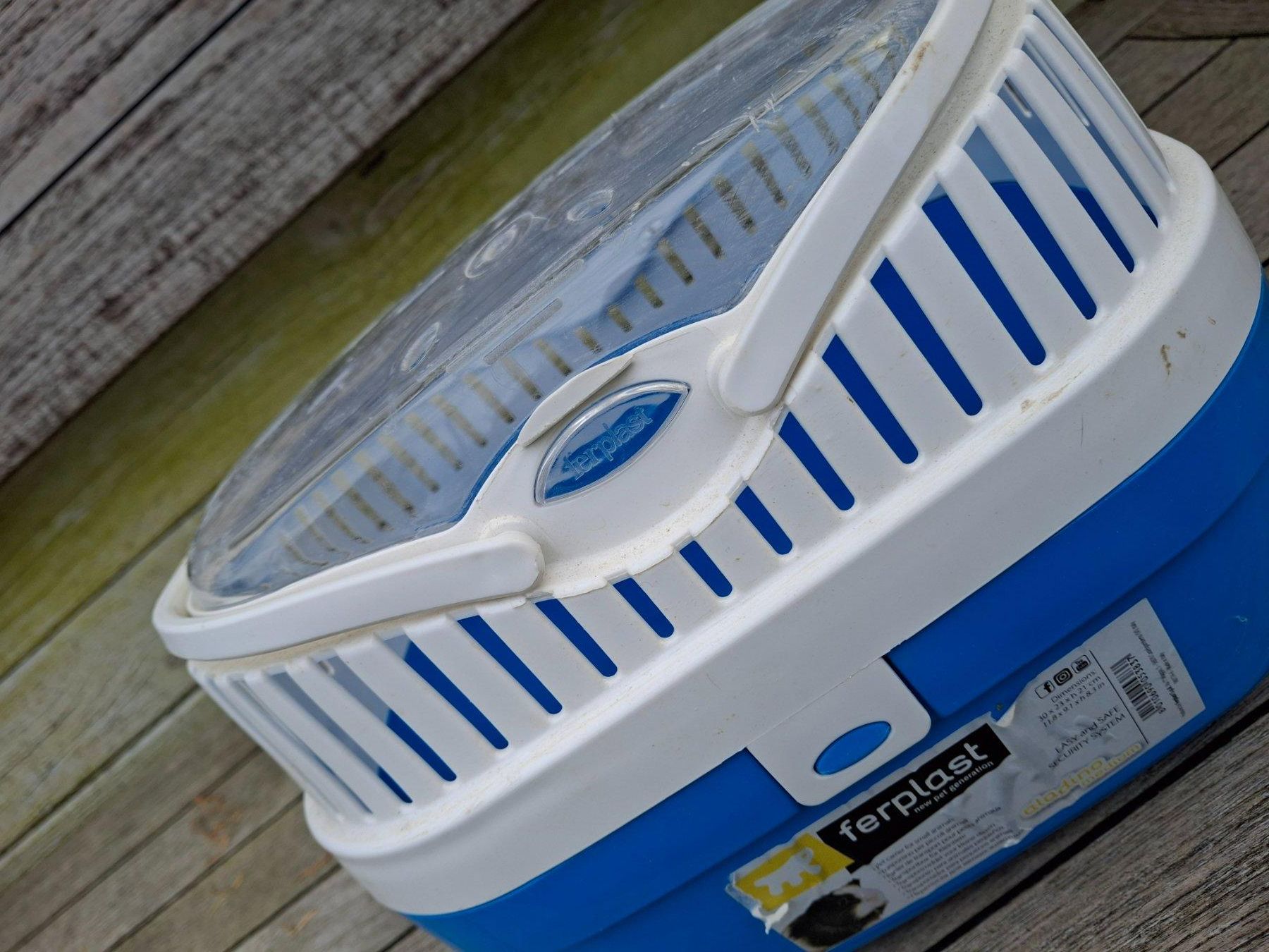 Ferplast Gabbie, trasporto & Sicurezza: Gebrauchte Ferplast Aladino Transportbox Medium, Blau – Usato da Walterswil SO venduto da peiper2 7