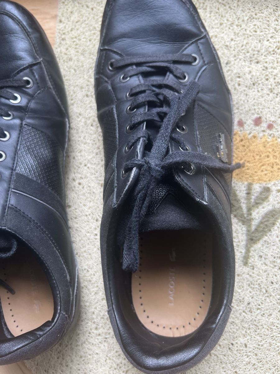 Lacoste Scarpe da uomo: Lacoste Black Leather Sneakers size 44,5. Great for Fall – Usato da Zürich venduto da tra_wl8x 5