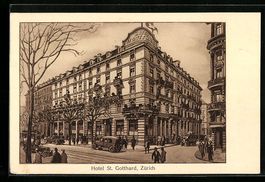 Zürich, Hotel St. Gotthard, Eckfassade