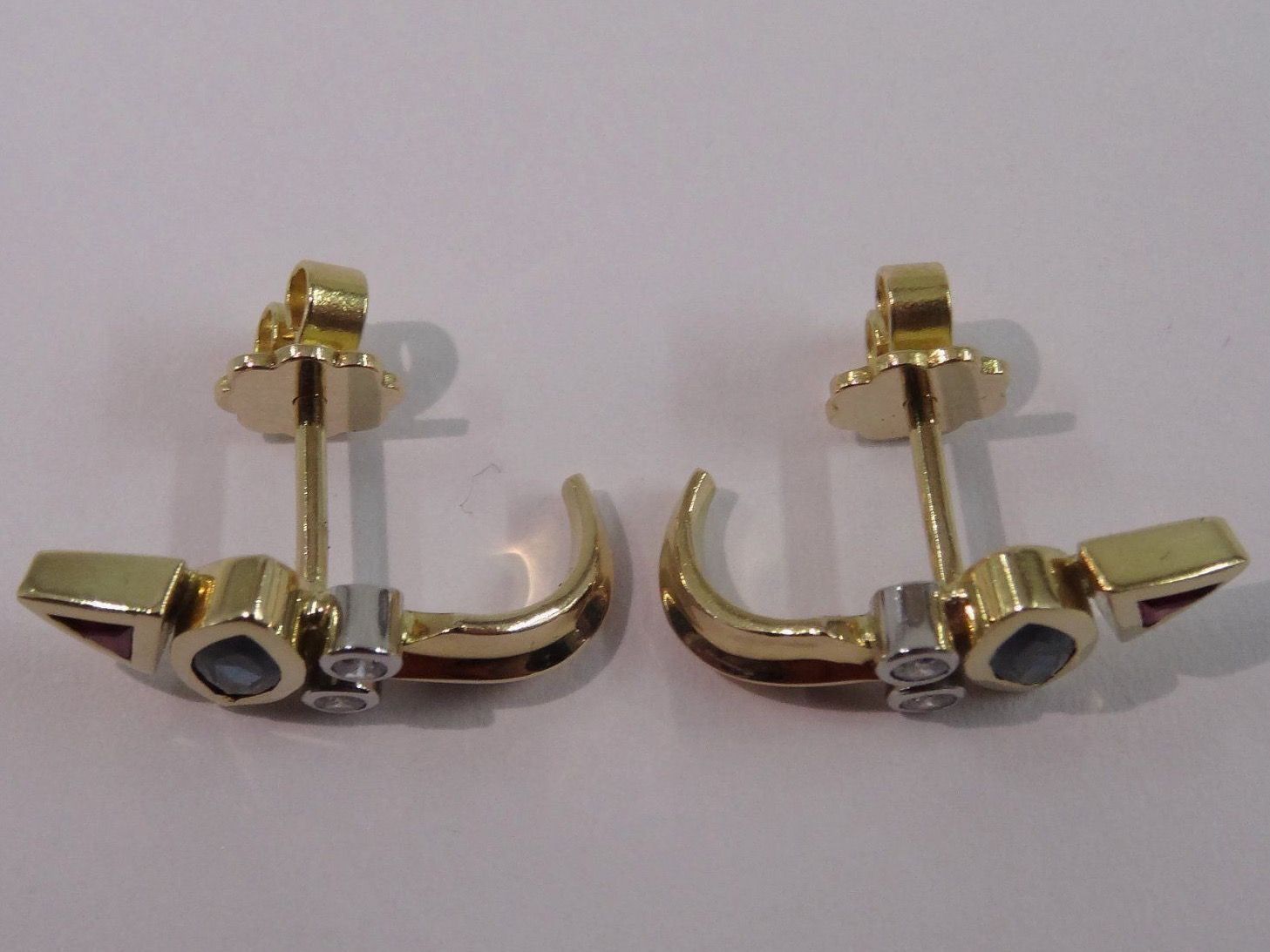 Bucherer Orecchini pendenti & Orecchini a lobo: Ohrstecker 750 Gold mit Edelsteinen NEU – Nuovo (secondo la descrizione) da Matten b. Interlaken venduto da kero71 8