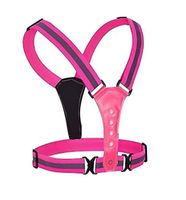 Leuchtweste LED + reflektierend für Sport im Dunkeln / PINK!