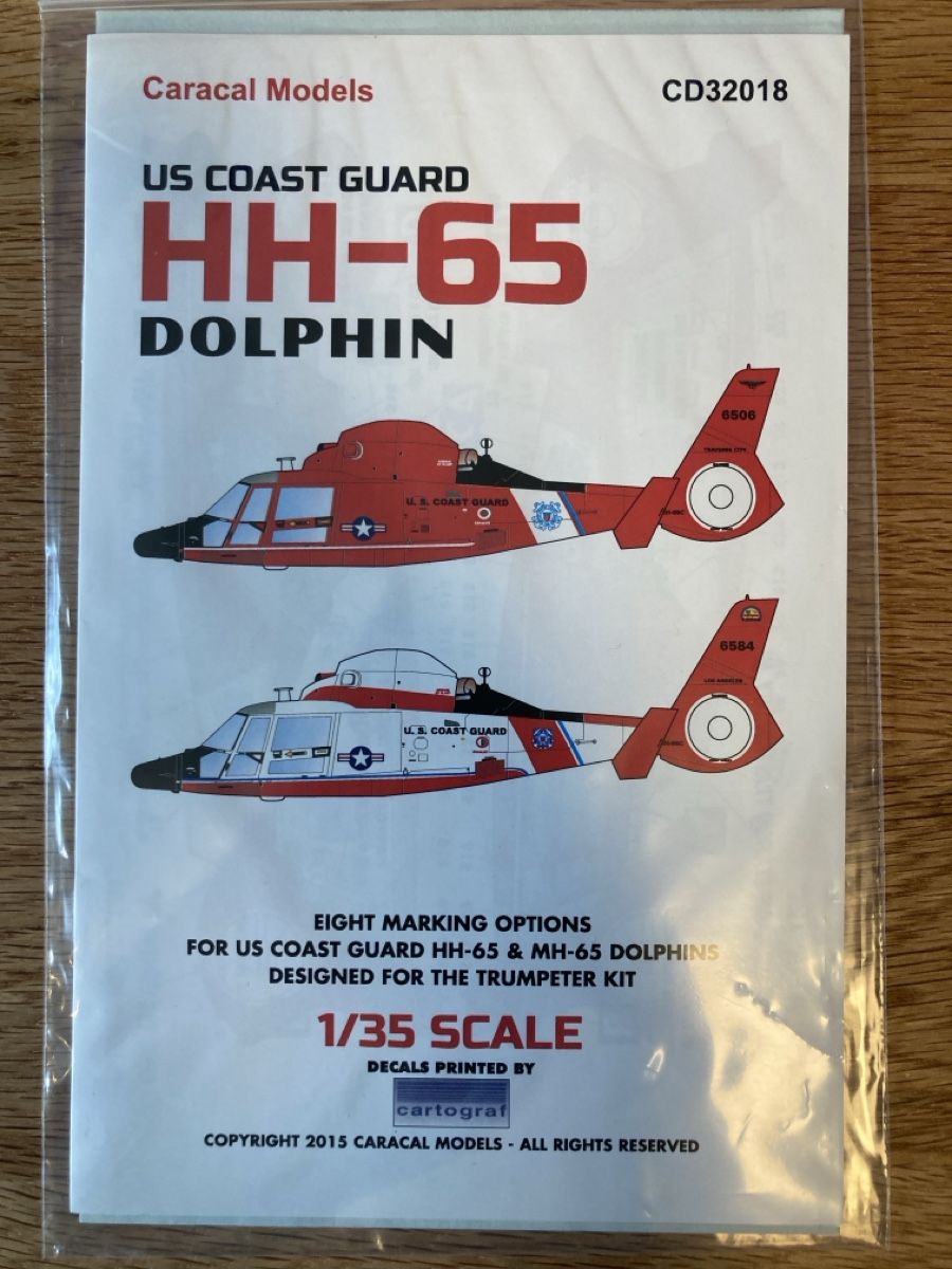 Kit di modellismo & Modellini statici: 1/35 CARACAL USCG HH-65 Decals – Nuovo e nell'imballaggio originale da Muttenz venduto da TamiyaFanboy79
