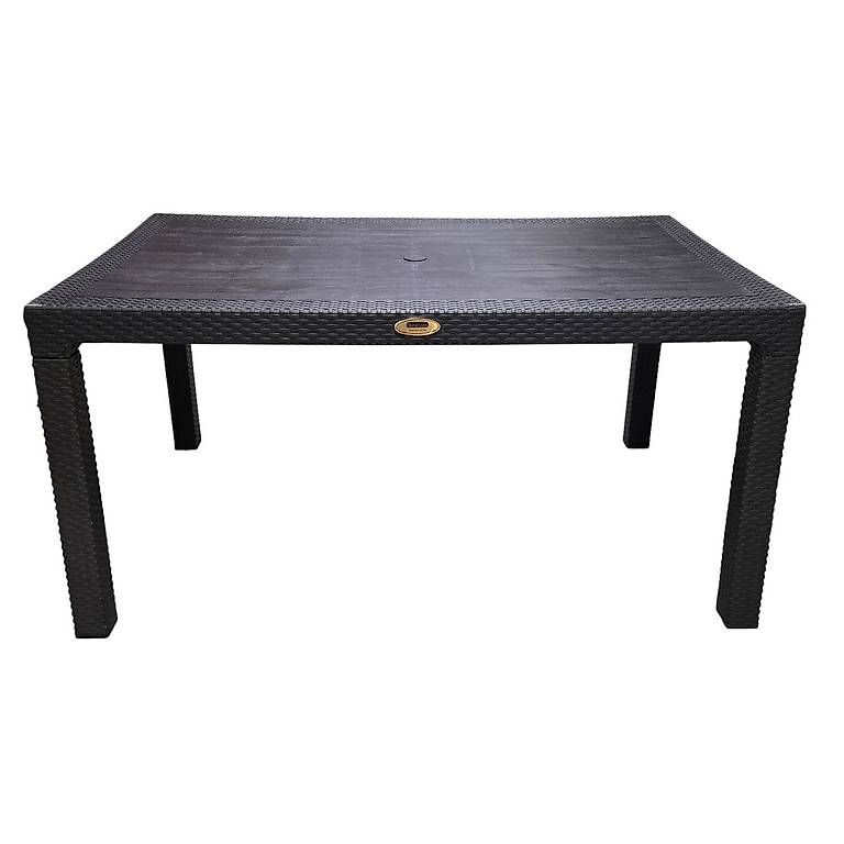 Tische: Gartentisch Kunststoff braun Flechtoptik 150 x 90 cm – Gebraucht aus Wolhusen von Gastrorampe